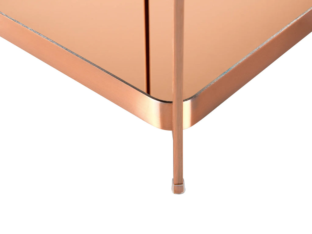 Side Table ALSEA Tempered Glass Copper