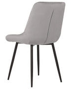 Set of 2 Dining Chairs MELROSE Velvet Light Grey