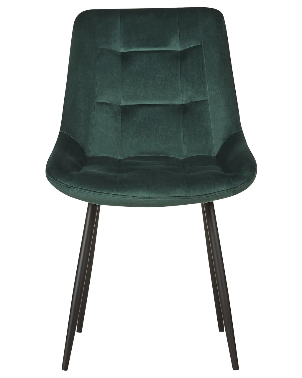 Set of 2 Dining Chairs MELROSE Velvet Dark Green