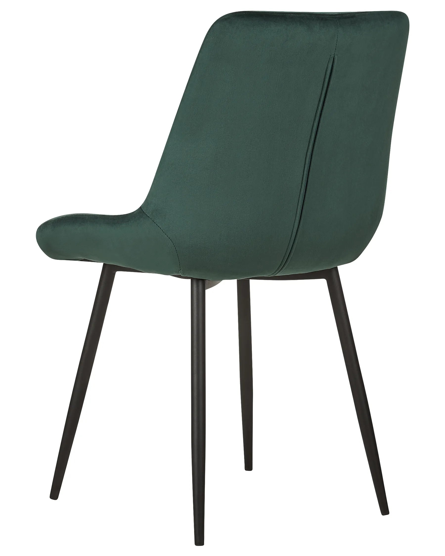 Set of 2 Dining Chairs MELROSE Velvet Dark Green