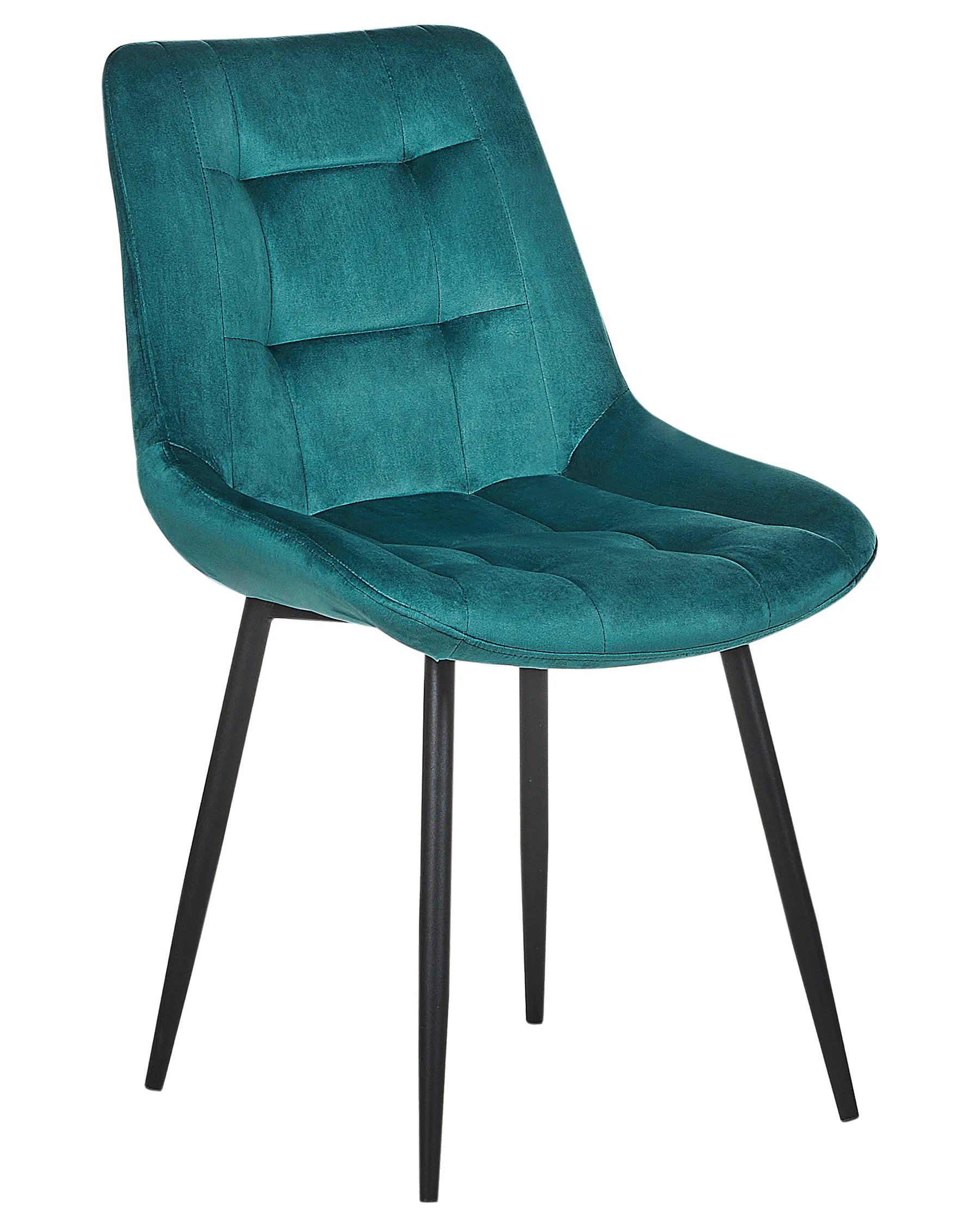 Set of 2 Dining Chairs MELROSE Velvet Turquoise
