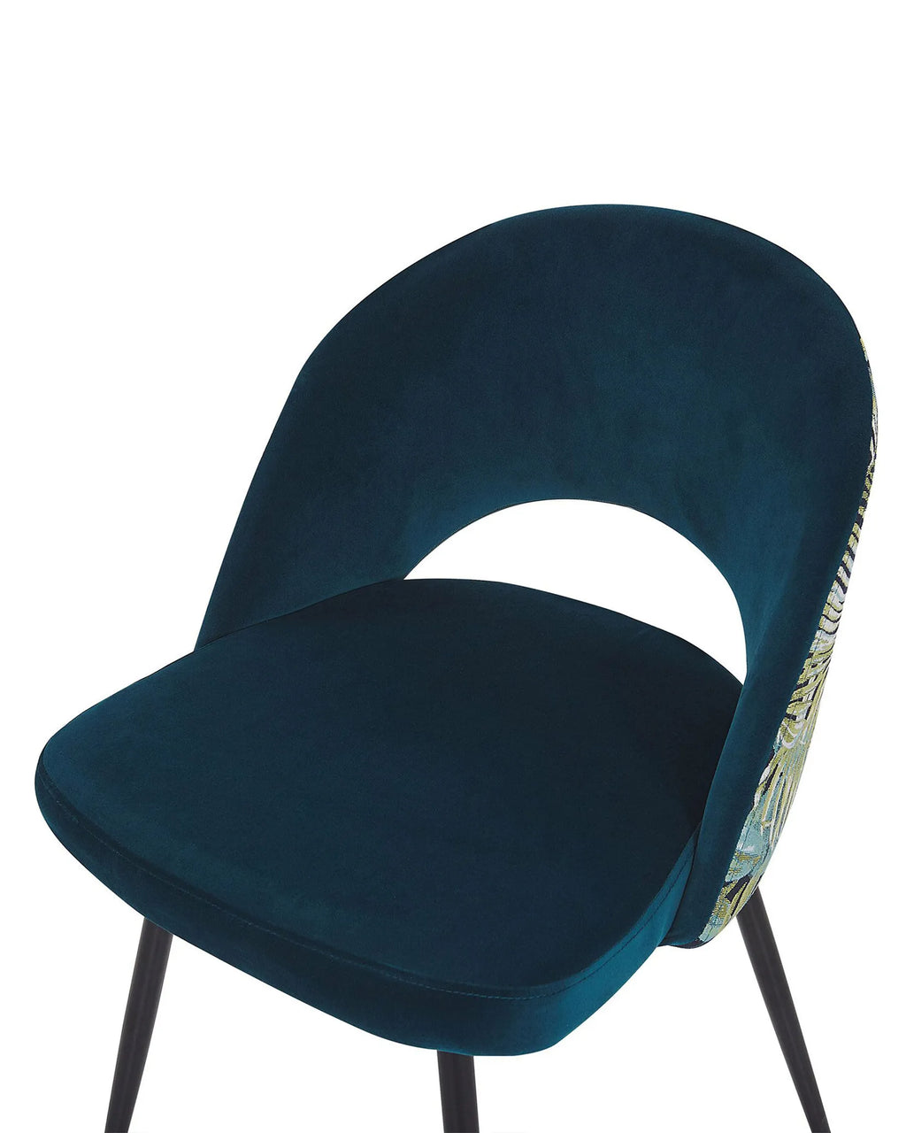 Set of 2 Dining Chairs VIVIAN Velvet Sea Blue