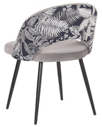 Set of 2 Dining Chairs VIVIAN Velvet Grey