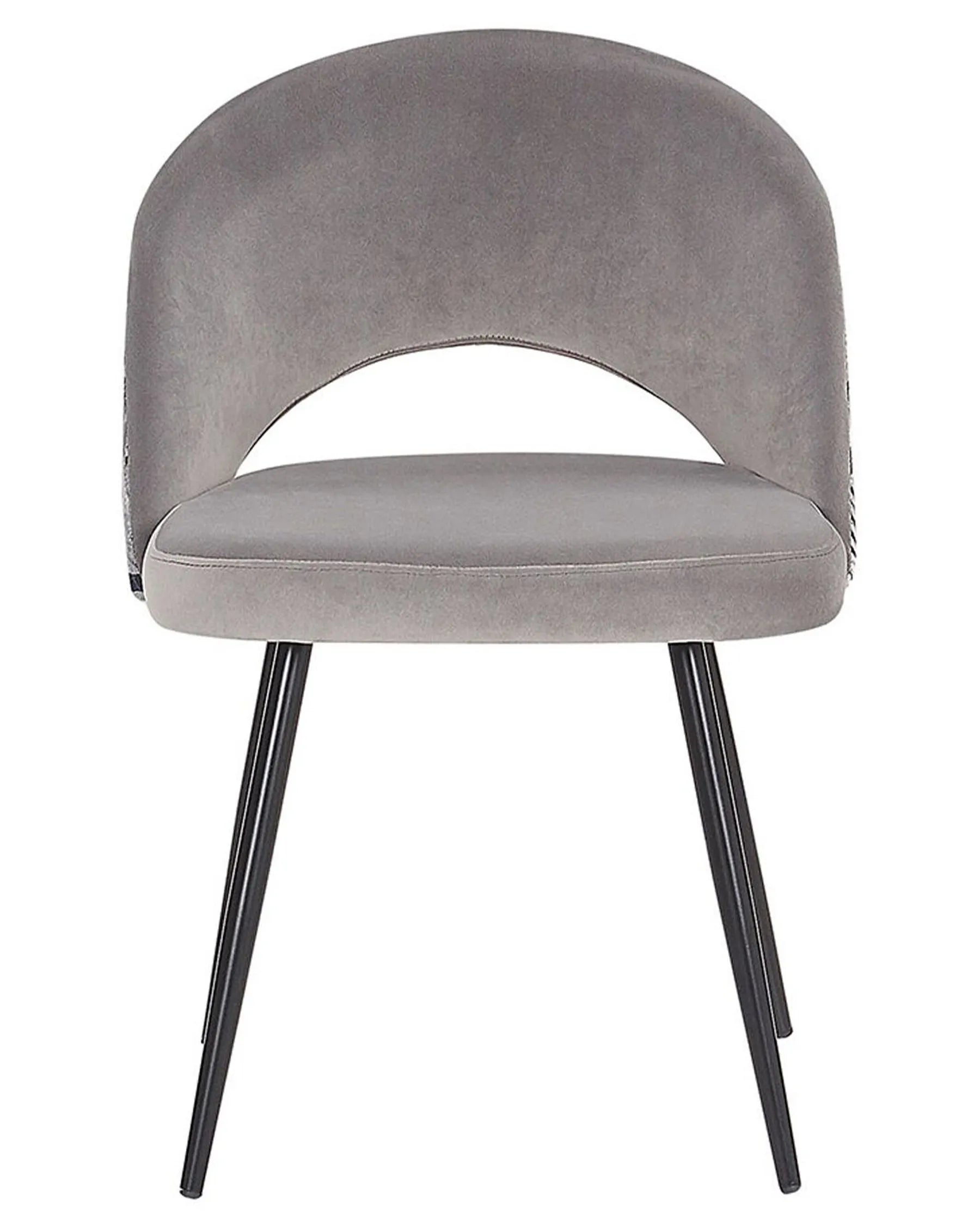 Set of 2 Dining Chairs VIVIAN Velvet Grey