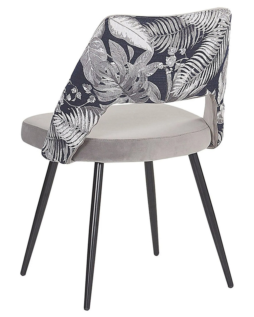 Set of 2 Dining Chairs ANSLEY Velvet Grey