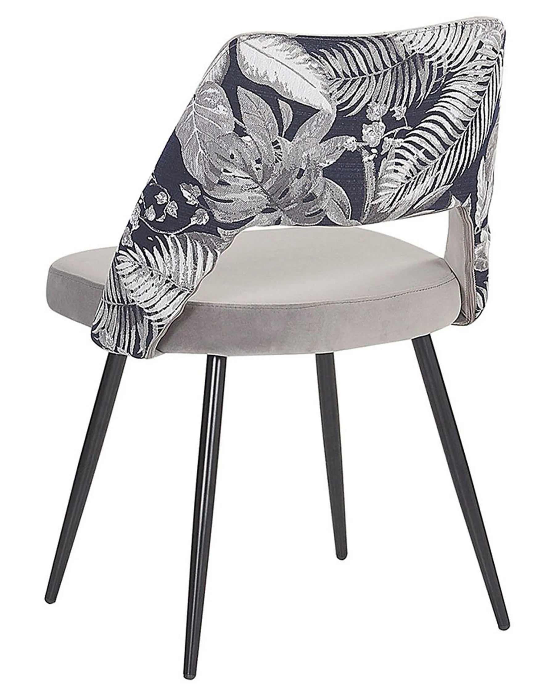 Set of 2 Dining Chairs ANSLEY Velvet Grey