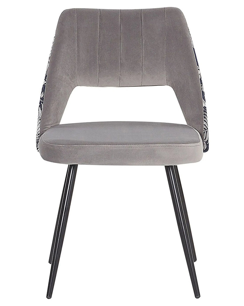 Set of 2 Dining Chairs ANSLEY Velvet Grey