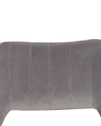 Set of 2 Dining Chairs ANSLEY Velvet Grey