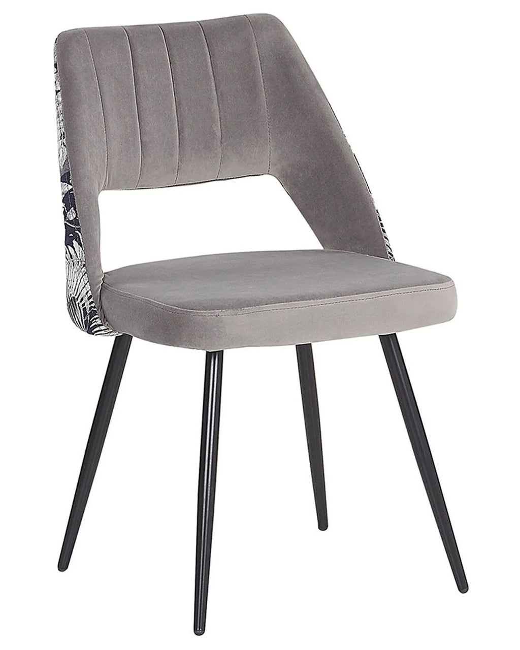 Set of 2 Dining Chairs ANSLEY Velvet Grey