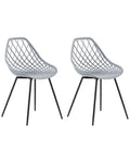 Set of 2 Dining Chairs CANTON Light Grey
