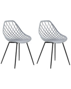 Set of 2 Dining Chairs CANTON Light Grey