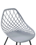 Set of 2 Dining Chairs CANTON Light Grey