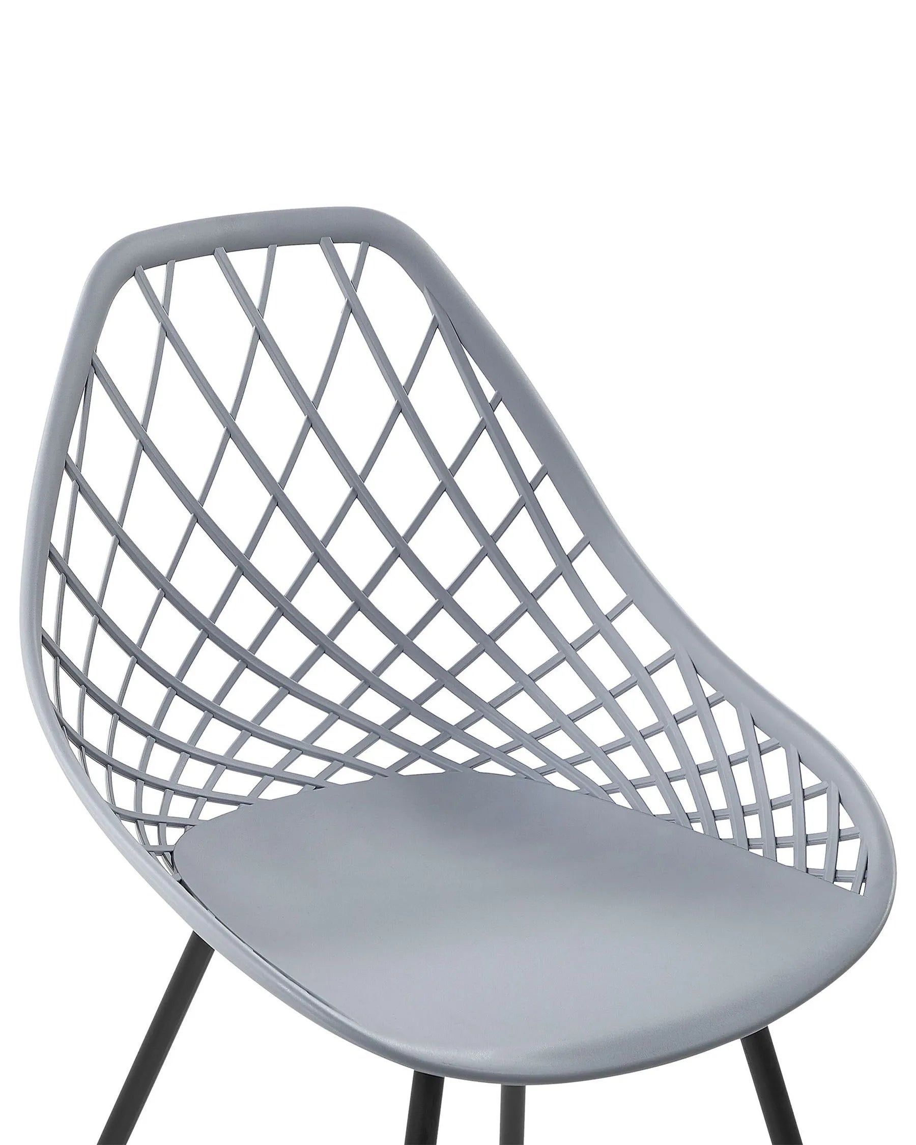 Set of 2 Dining Chairs CANTON Light Grey