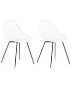 Set of 2 Dining Chairs CANTON White