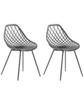 Set of 2 Dining Chairs CANTON Black
