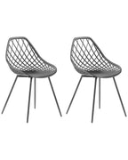 Set of 2 Dining Chairs CANTON Black