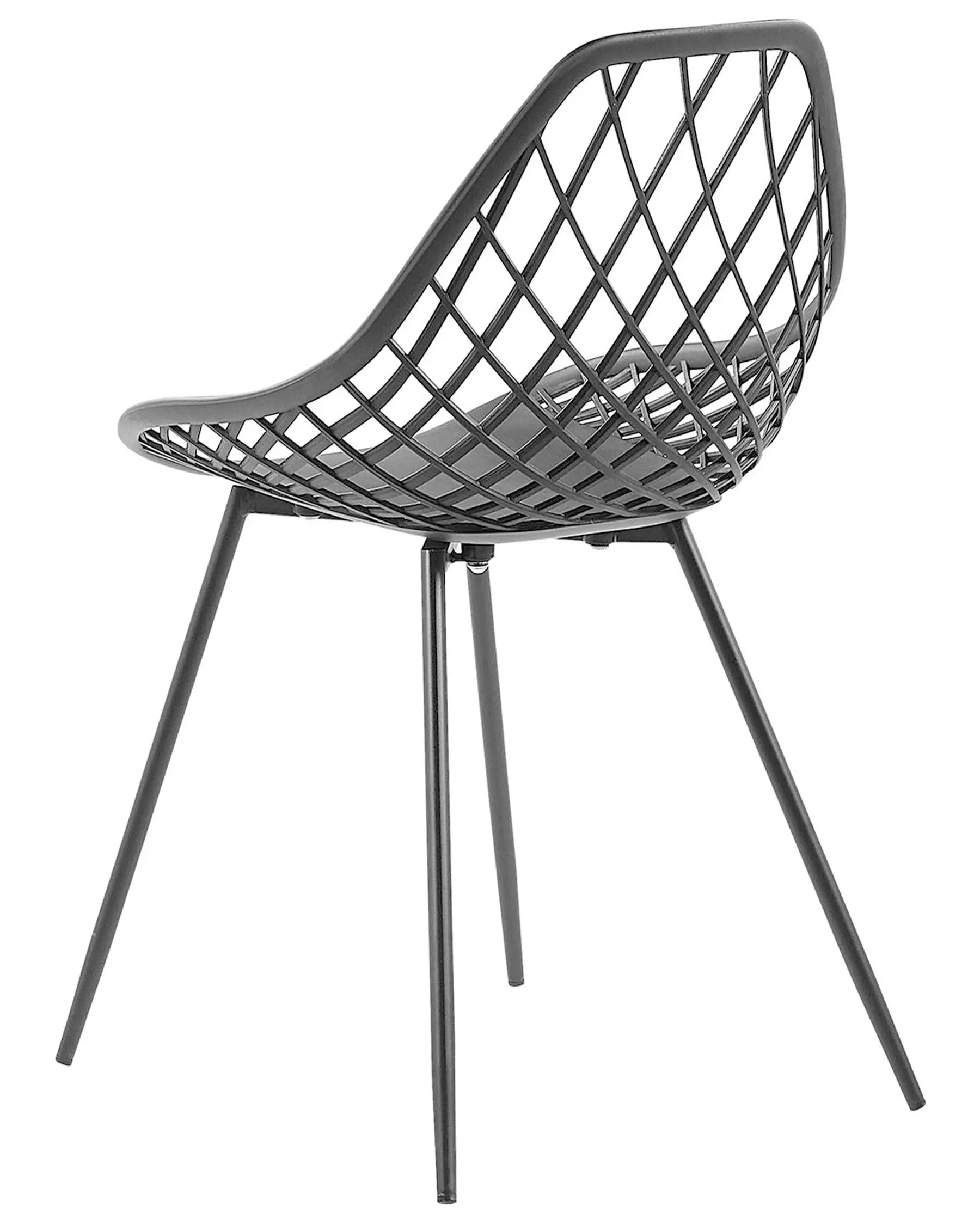 Set of 2 Dining Chairs CANTON Black