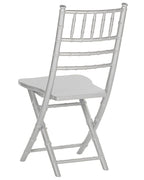 Set of 4 Dining Chairs Folding MACHIAS Beechwood Silver