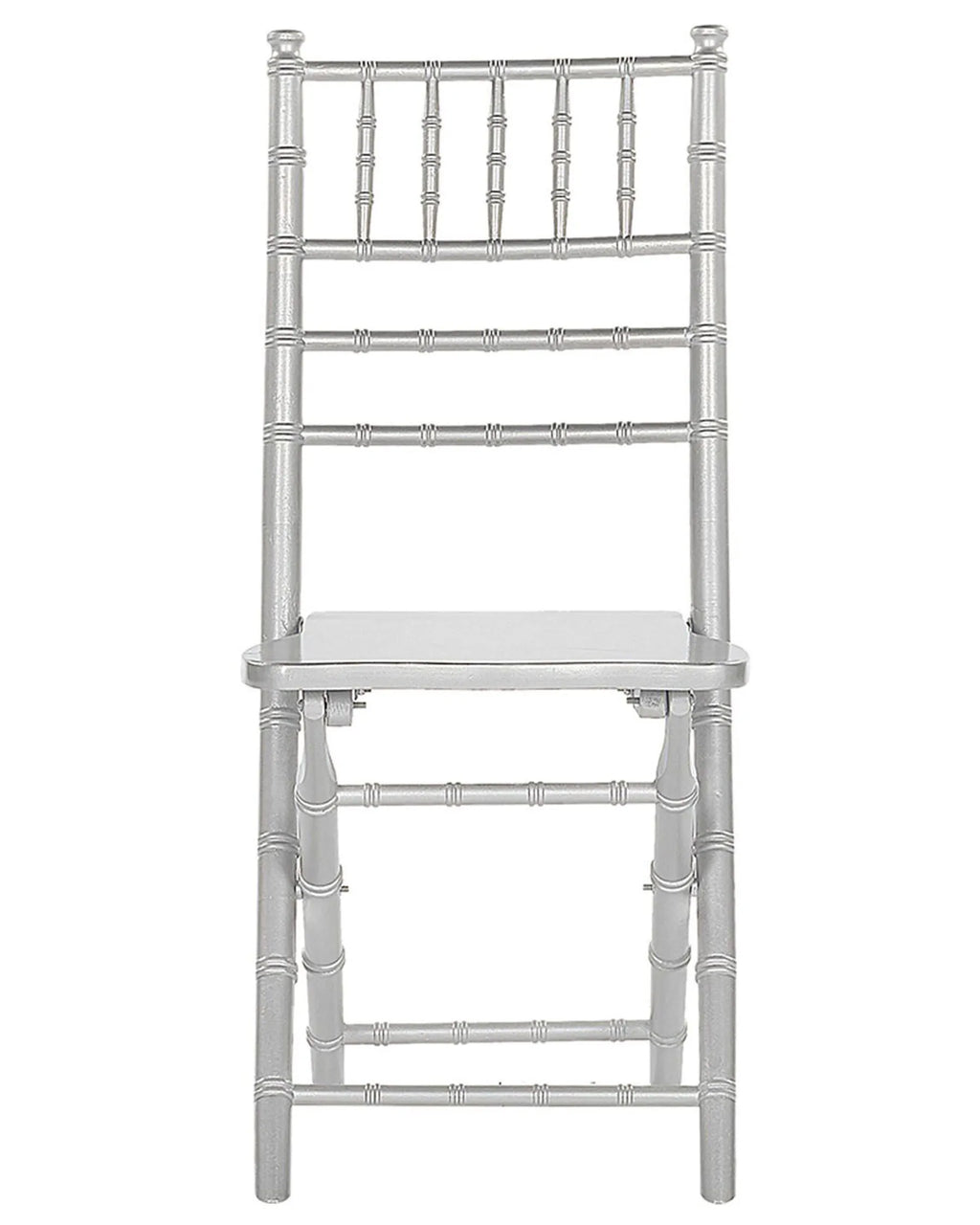 Set of 4 Dining Chairs Folding MACHIAS Beechwood Silver