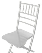 Set of 4 Dining Chairs Folding MACHIAS Beechwood Silver