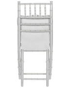 Set of 4 Dining Chairs Folding MACHIAS Beechwood Silver