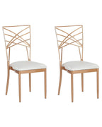 Set of 2 Dining Chairs GIRARD Metal Rose Gold