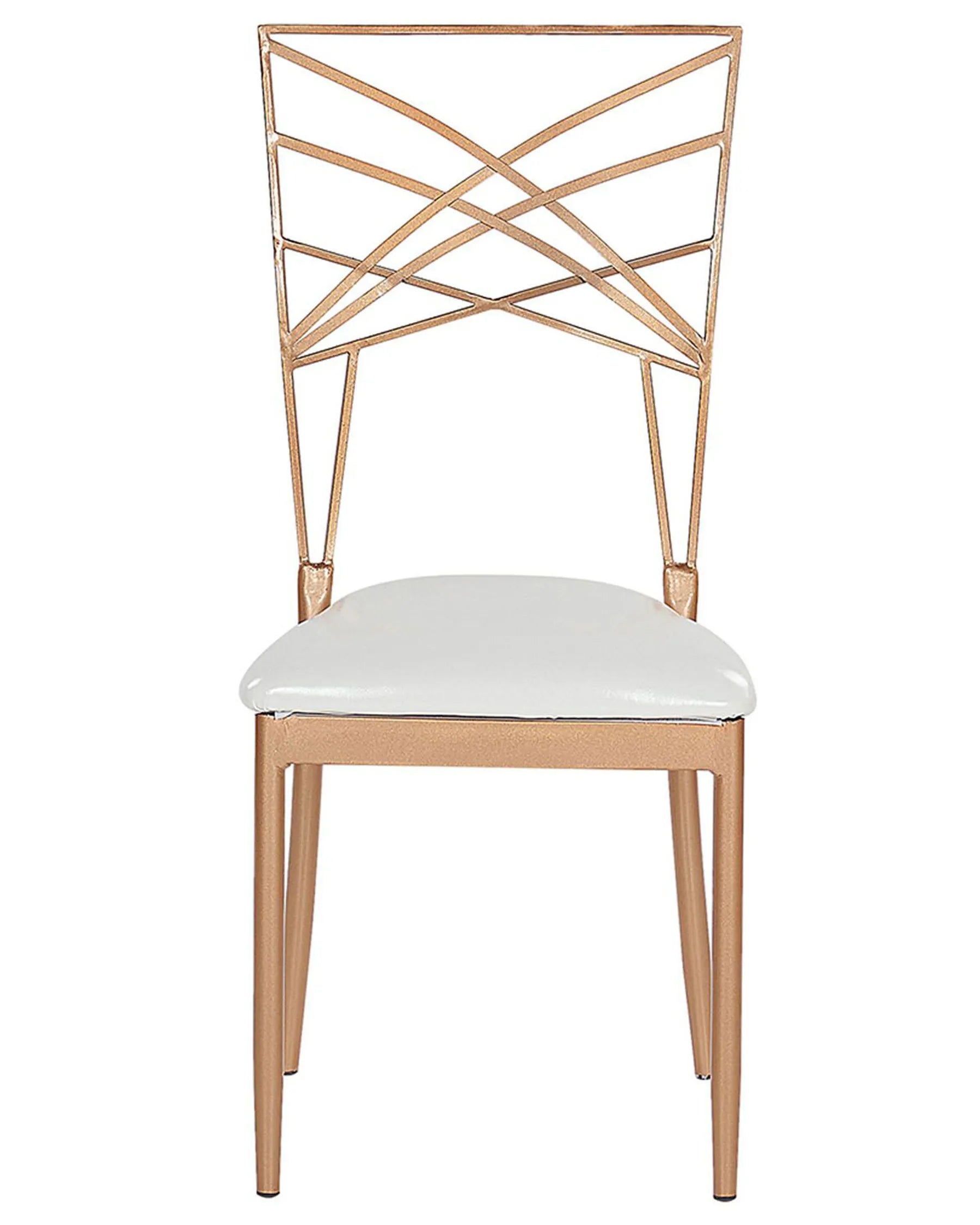 Set of 2 Dining Chairs GIRARD Metal Rose Gold