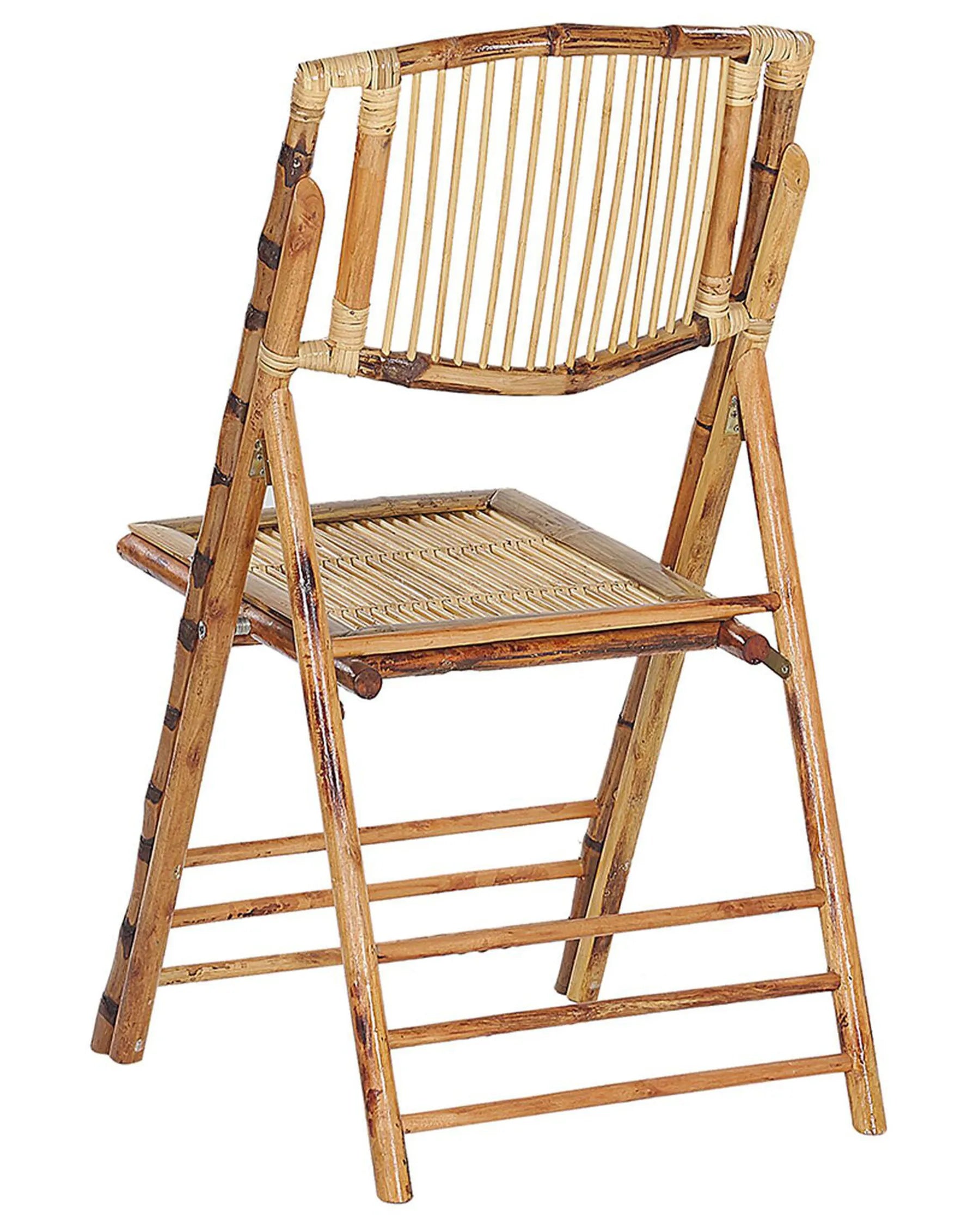 Set of 4 Dining Chairs Folding TRENTOR Bamboo Natural