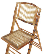 Set of 4 Dining Chairs Folding TRENTOR Bamboo Natural