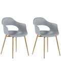 Set of 2 Dining Chairs UTICA Light Grey