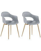 Set of 2 Dining Chairs UTICA Light Grey