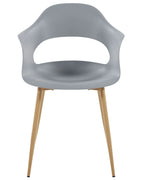 Set of 2 Dining Chairs UTICA Light Grey