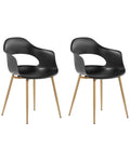 Set of 2 Dining Chairs UTICA Black
