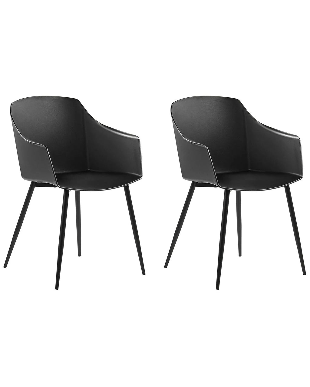 Set of 2 Dining Chairs FONDA Black