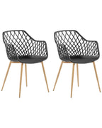 Set of 2 Dining Chairs NASHUA Black