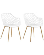 Set of 2 Dining Chairs NASHUA White