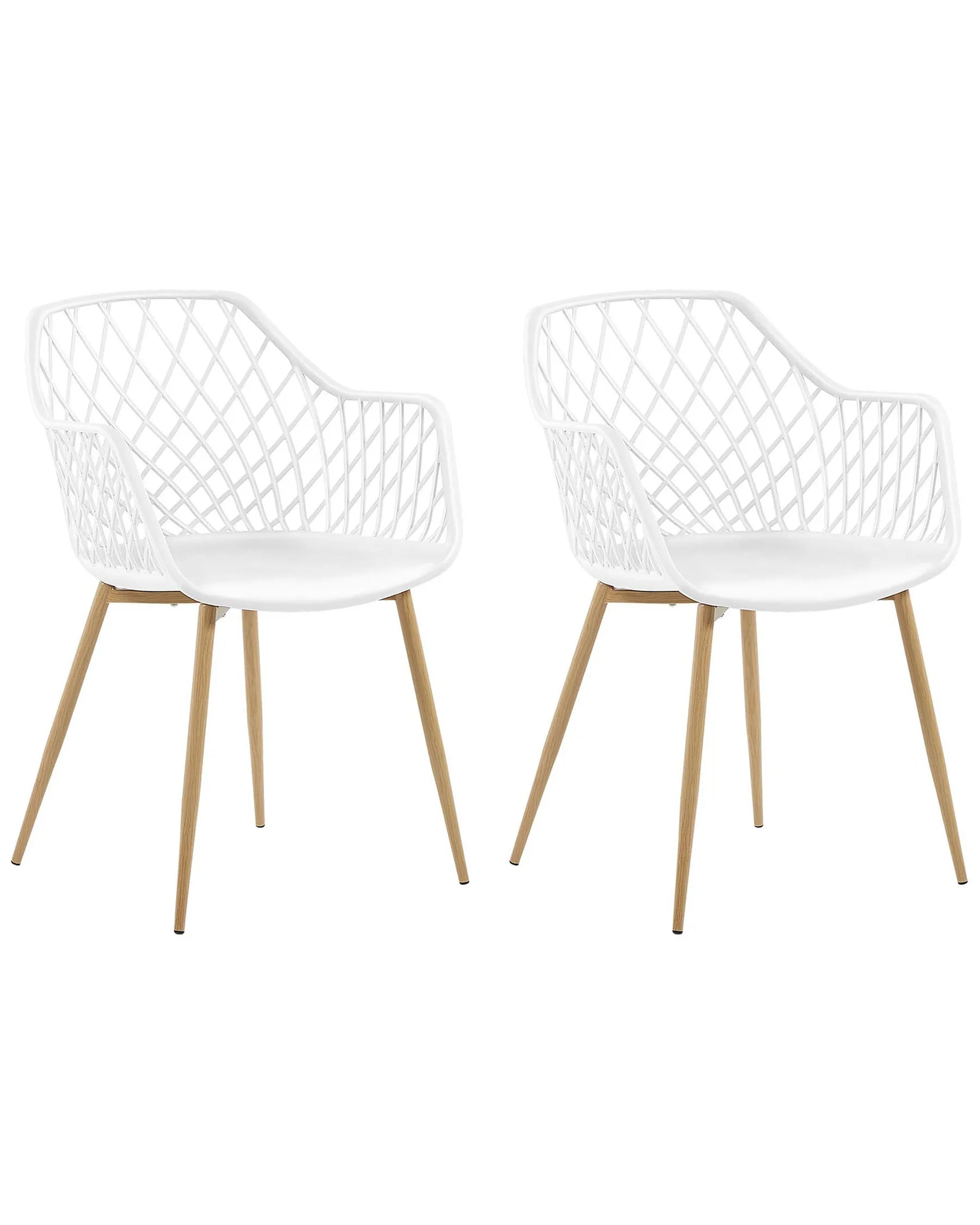 Set of 2 Dining Chairs NASHUA White