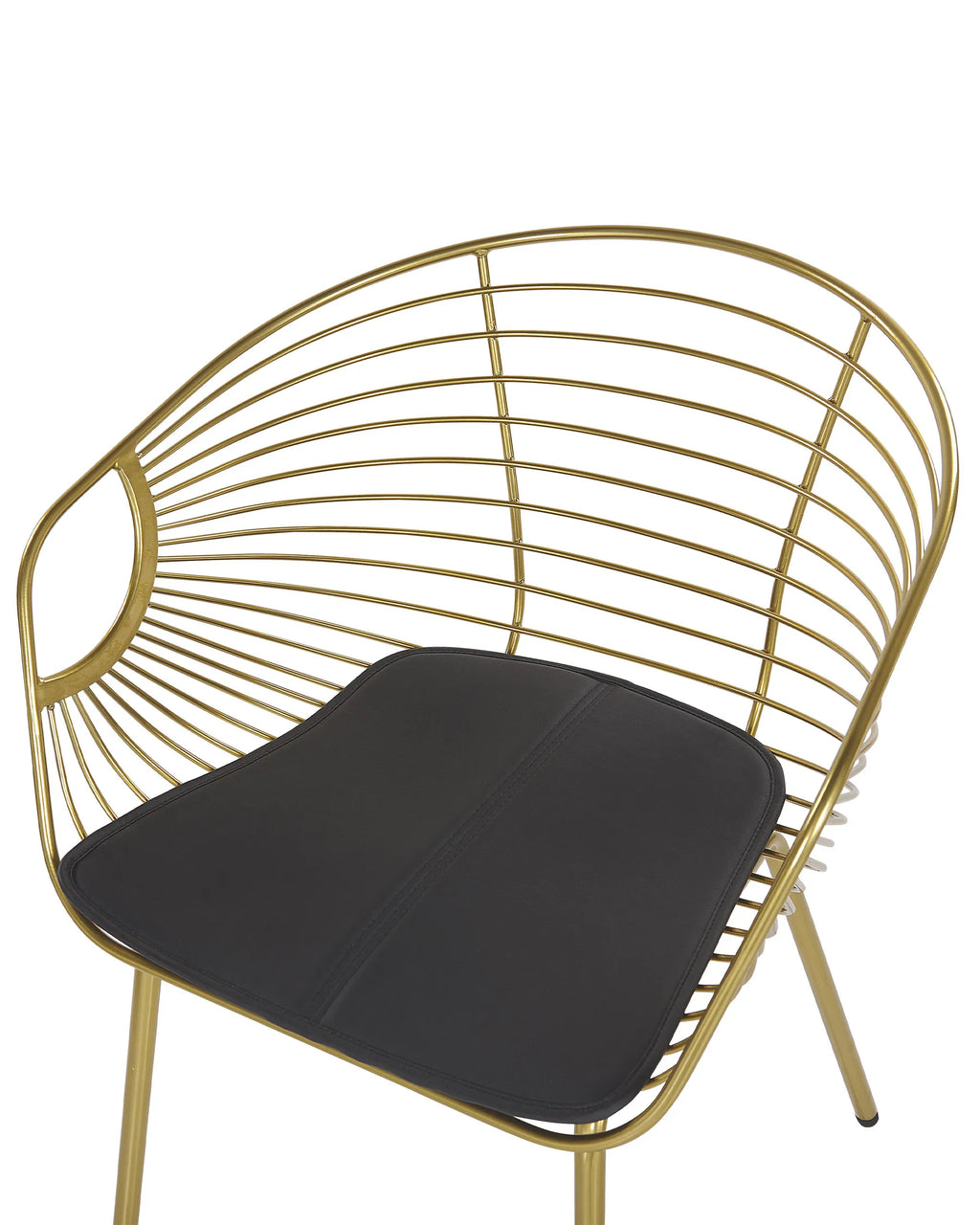 Set of 2 Dining Chairs HOBACK Metal Gold