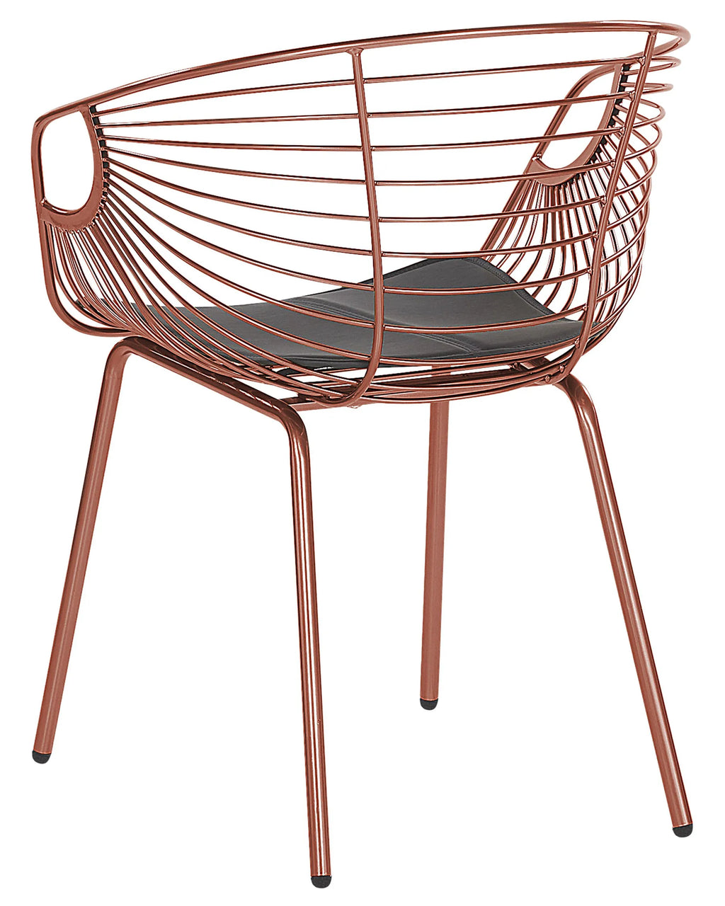 Set of 2 Dining Chairs HOBACK Metal Copper