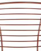 Set of 2 Dining Chairs HOBACK Metal Copper