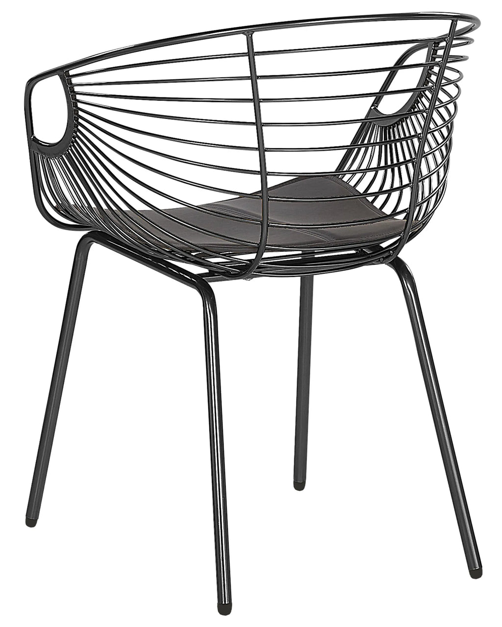 Set of 2 Dining Chairs HOBACK Metal Black