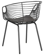 Set of 2 Dining Chairs HOBACK Metal Black