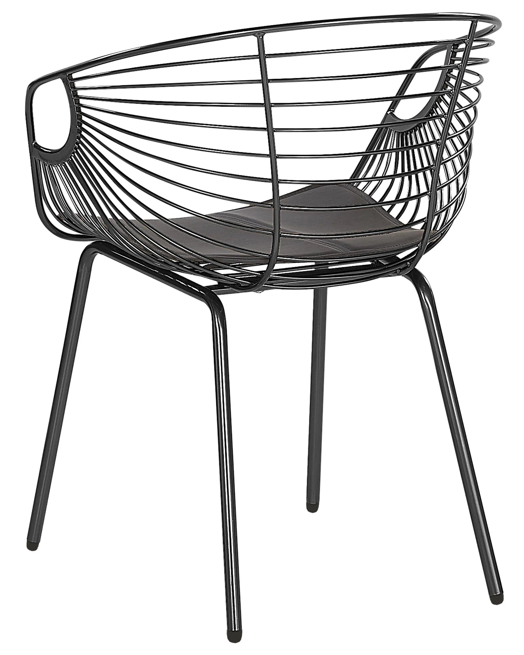 Set of 2 Dining Chairs HOBACK Metal Black