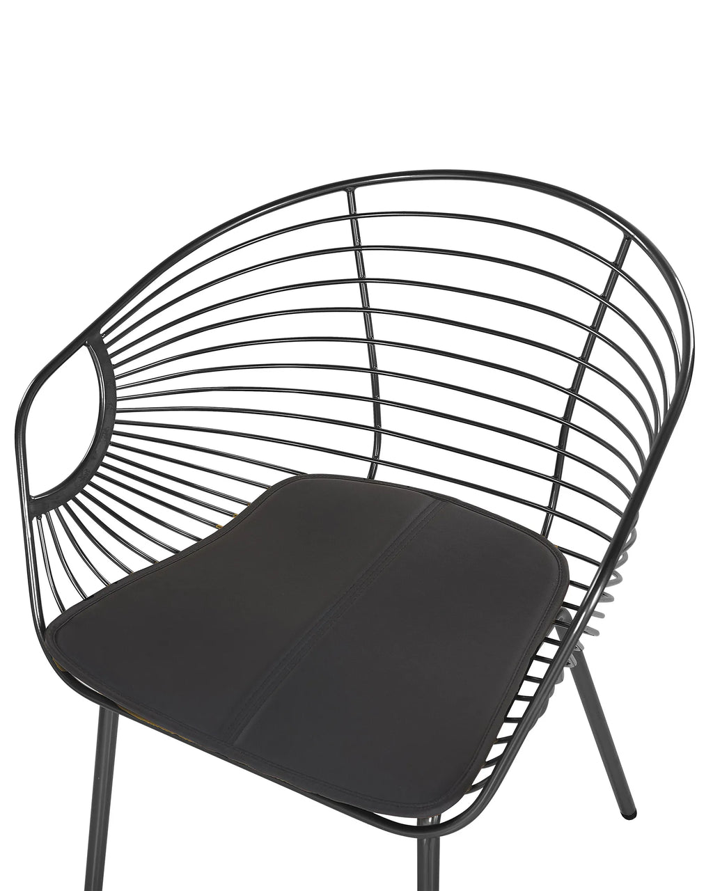 Set of 2 Dining Chairs HOBACK Metal Black