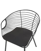Set of 2 Dining Chairs HOBACK Metal Black