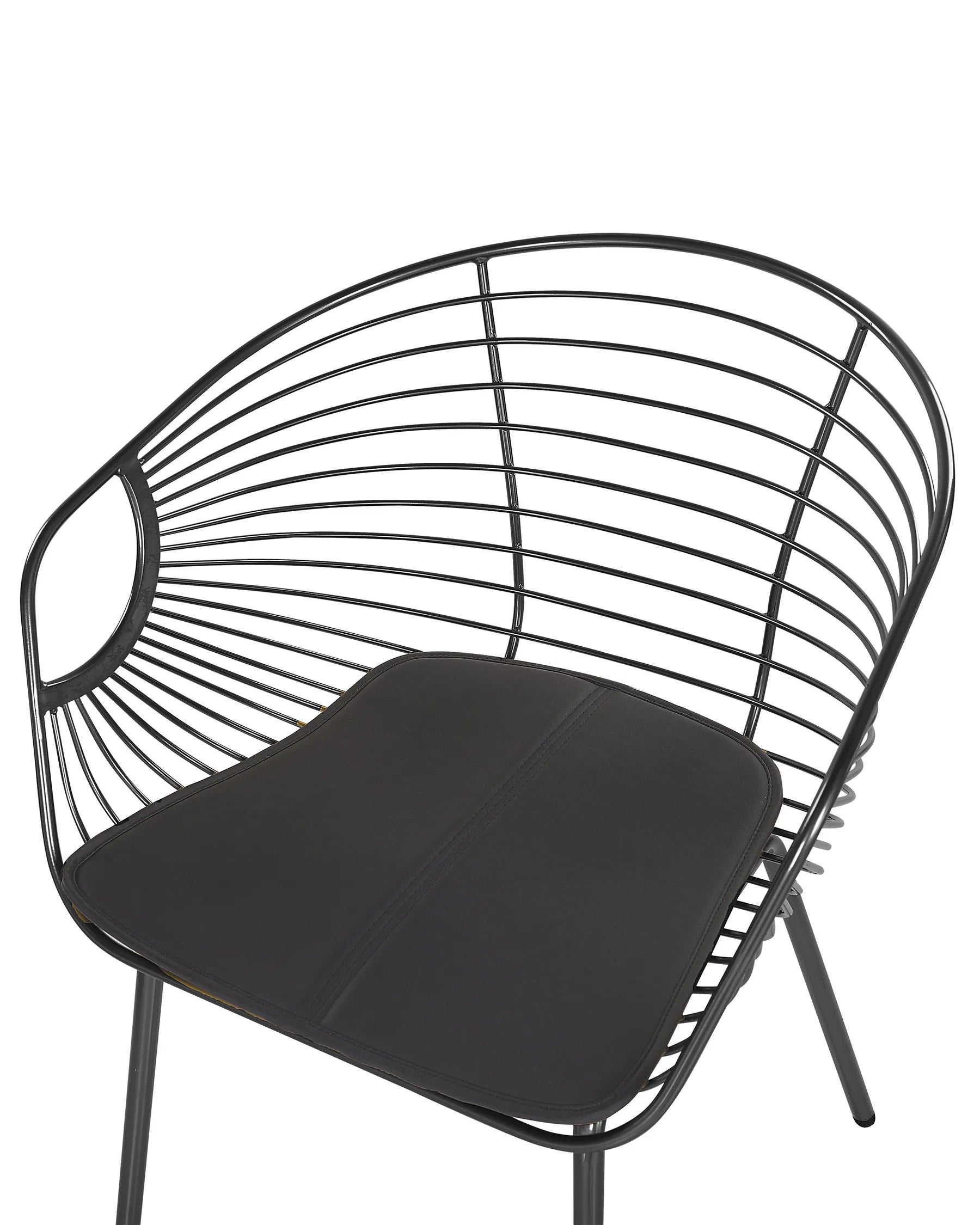 Set of 2 Dining Chairs HOBACK Metal Black