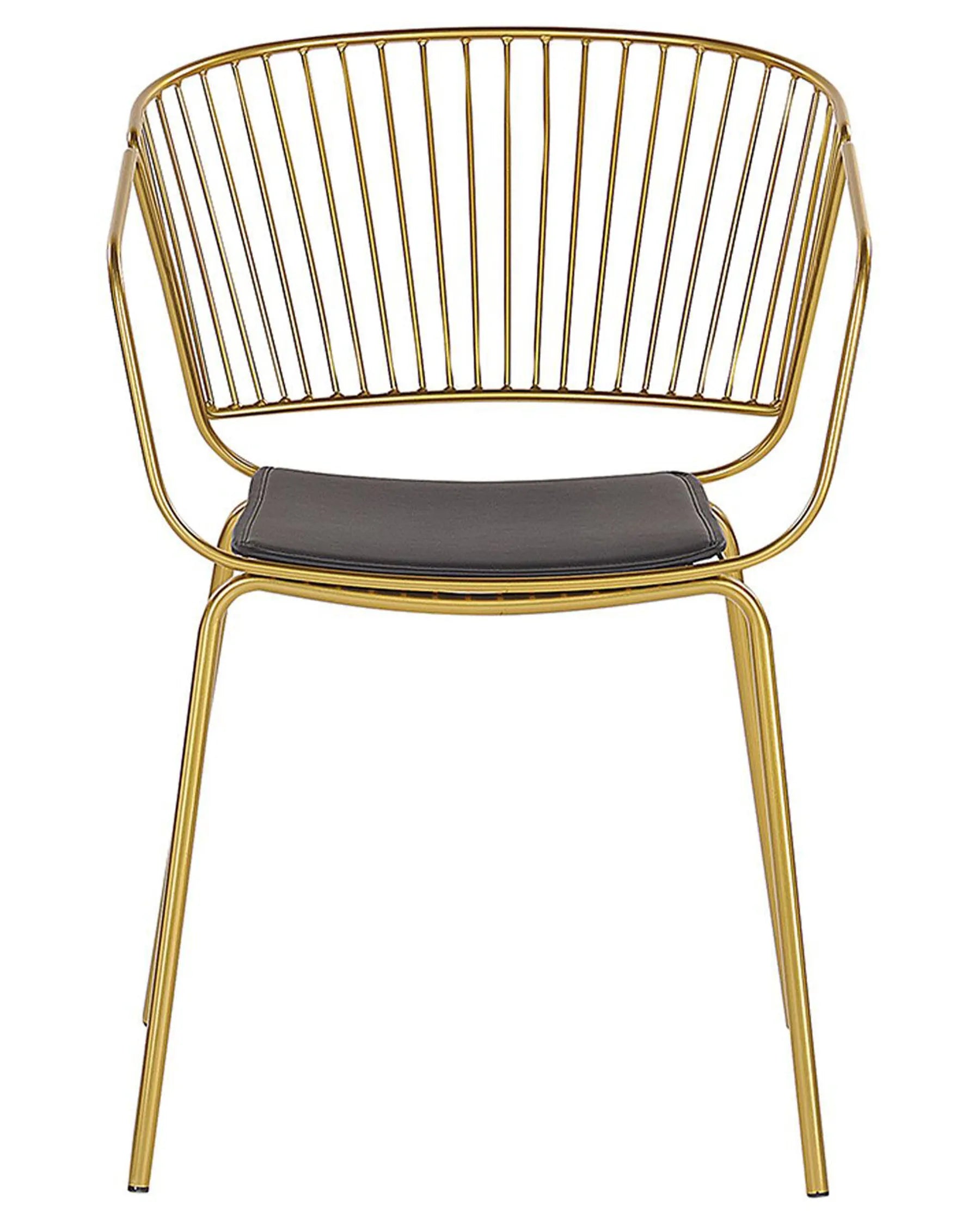 Set of 2 Dining Chairs RIGBY Metal Gold