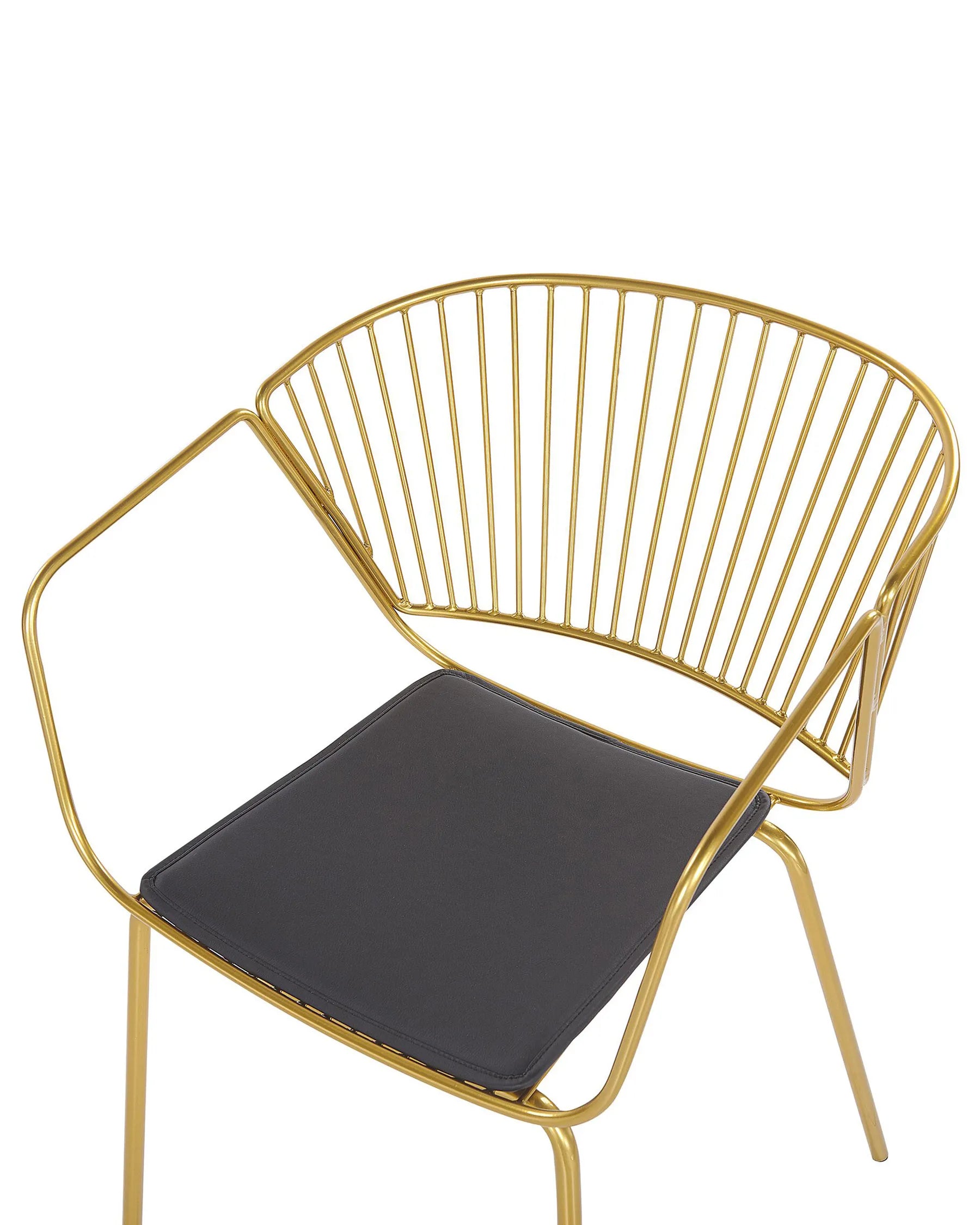 Set of 2 Dining Chairs RIGBY Metal Gold