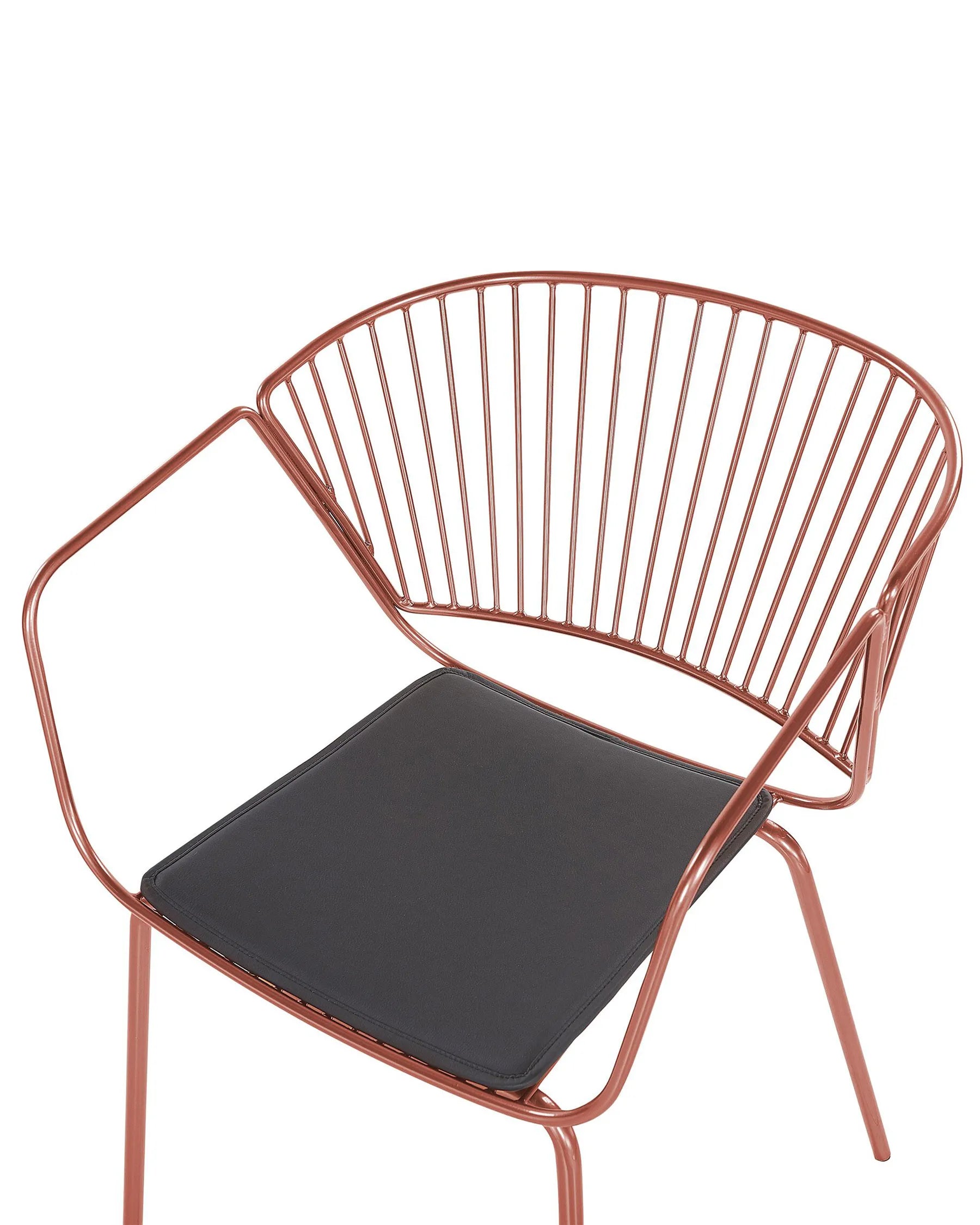 Set of 2 Dining Chairs RIGBY Metal Copper