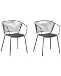 Set of 2 Dining Chairs RIGBY Metal Black